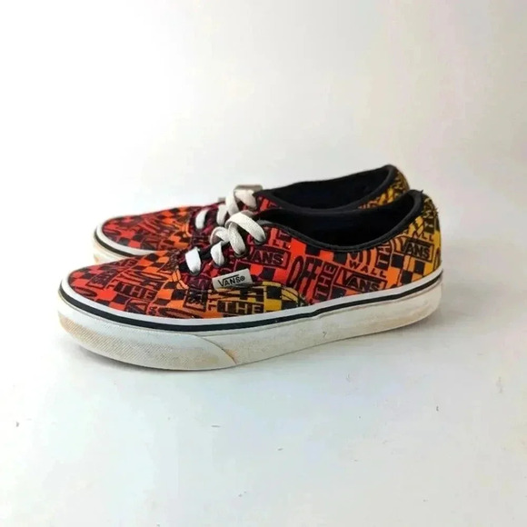 Vans Logo Flame Lace Up Sneakers 5.5 - Picture 6 of 8
